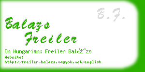 balazs freiler business card